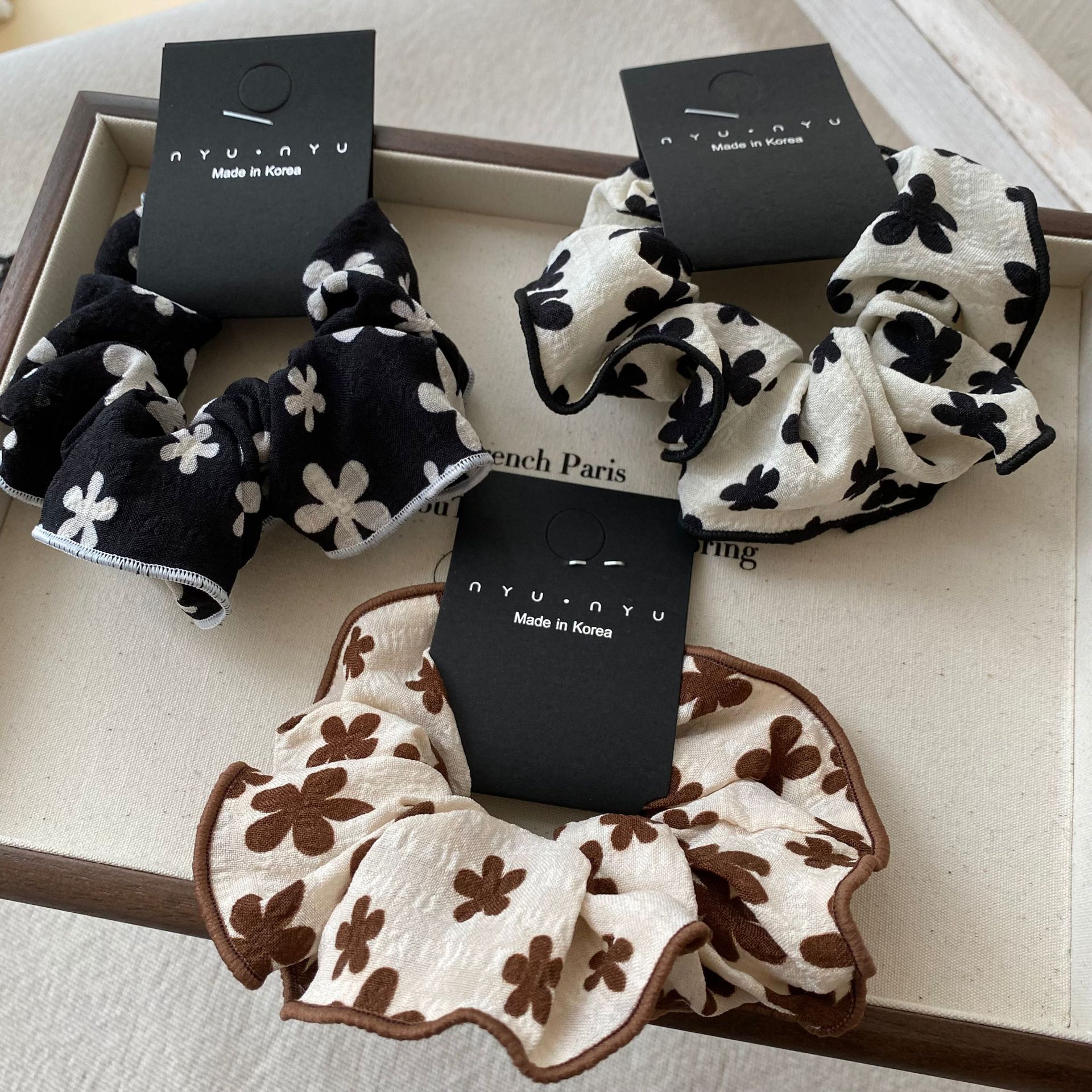 Hair Tie Hair Accessories Type 1 Piece Quantity Holiday, Daily Occasion Women's Simple Style Color Block Cloth Printing Handmade Hair Tie