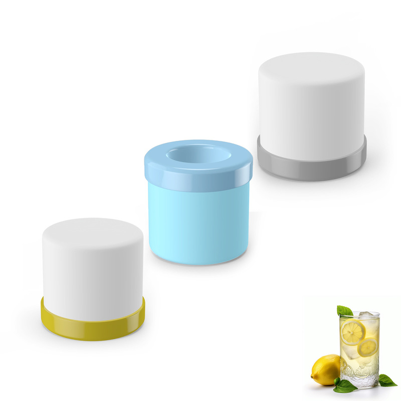 製氷皿型食品グレードのソフトシリコン急速冷凍庫製氷カップシリンダー収納バケツ商業用ピンチアイスキューブ型|undefined