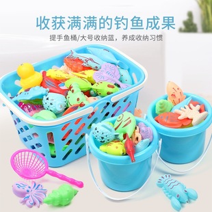 Play water gift gift pool children's interactive parent-child play house wholesale 61 fishing toys suit magnetic men and women