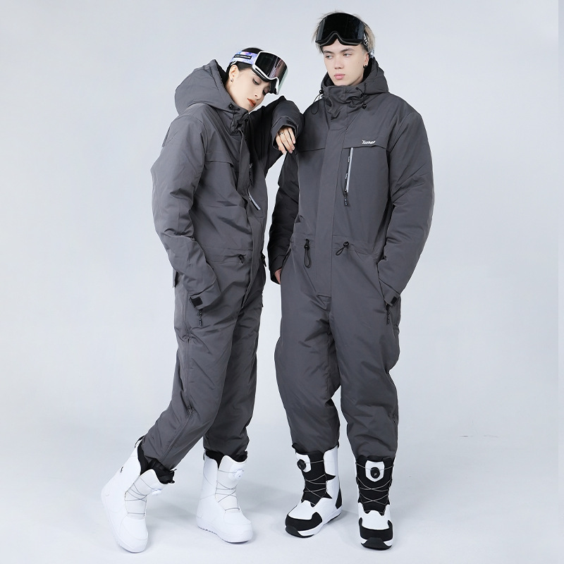 Ski Clothing for Cold Protection, Men's and Women's One-Piece Outdoor Suits, Waterproof, Windproof, Thickened and Warm, All-In-One Cycling and Fishing Clothing for Winter Ski Clothing for Cold Protection, Men's and Women's One-Piece Outdoor Suits, Waterproof, Windproof, Thickened and Warm, All-In-One Cycling and Fishing Clothing for Winter