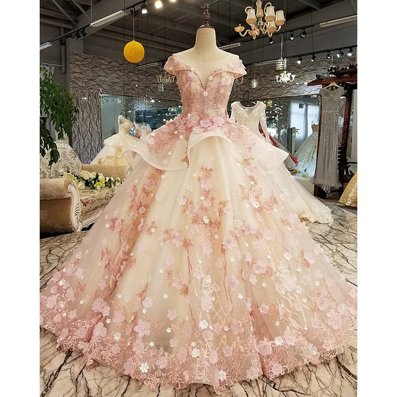 Fuchsia small princess costume for bride, Korean fitted wedding dress, evening dress, open shoulders 4