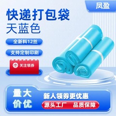 天蓝色快递袋飞机盒打包袋物流包装快递袋子跨境中转物流打包袋子