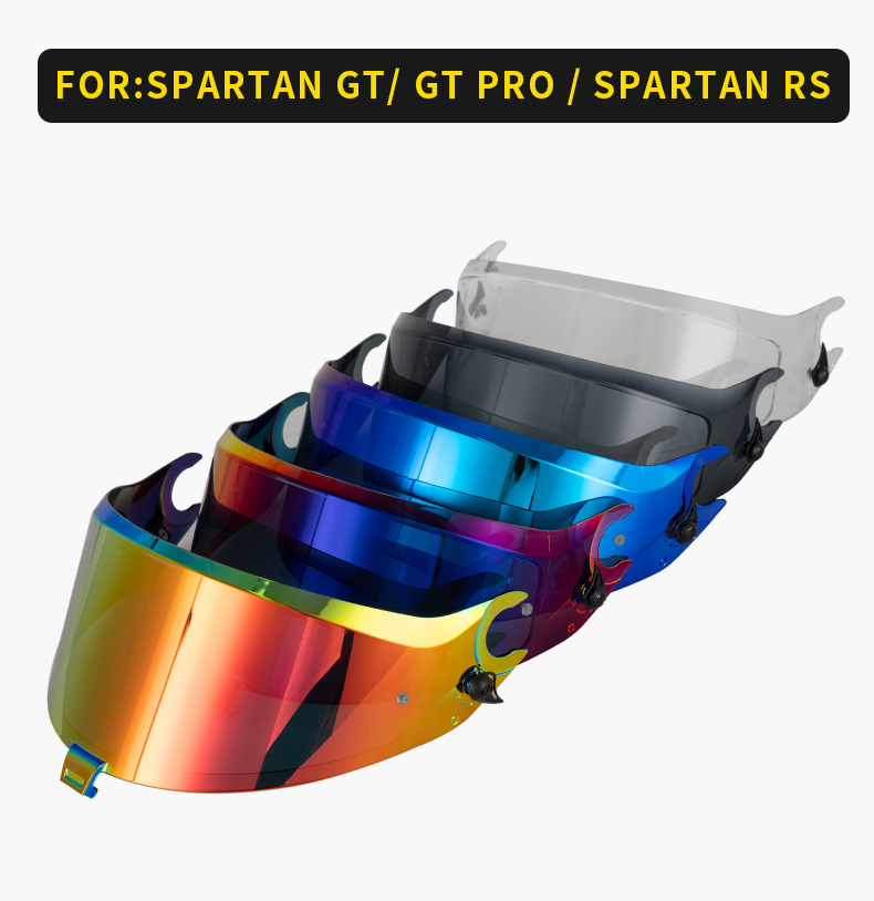 Motorcycle Helmet Spartan Gt Lens Compatible with Spartan Gt-Pro/Spartan-Rs Accessory Lenses