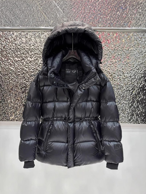 25冬のカップルモデルブラックダイヤモンド極寒ブラックゴールドグースダウンヨーロッパとアメリカのファッションショート厚みのある韓国スタイルのウエストジャケット|undefined