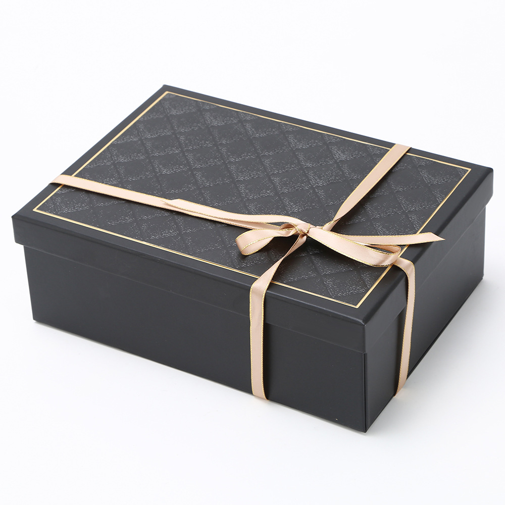 Caja de regalo plegable de una pieza, caja de regalo de vacaciones, caja de regalo de tapa, caja de regalo de arco de tapa, caja de regalo de vacaciones en stock