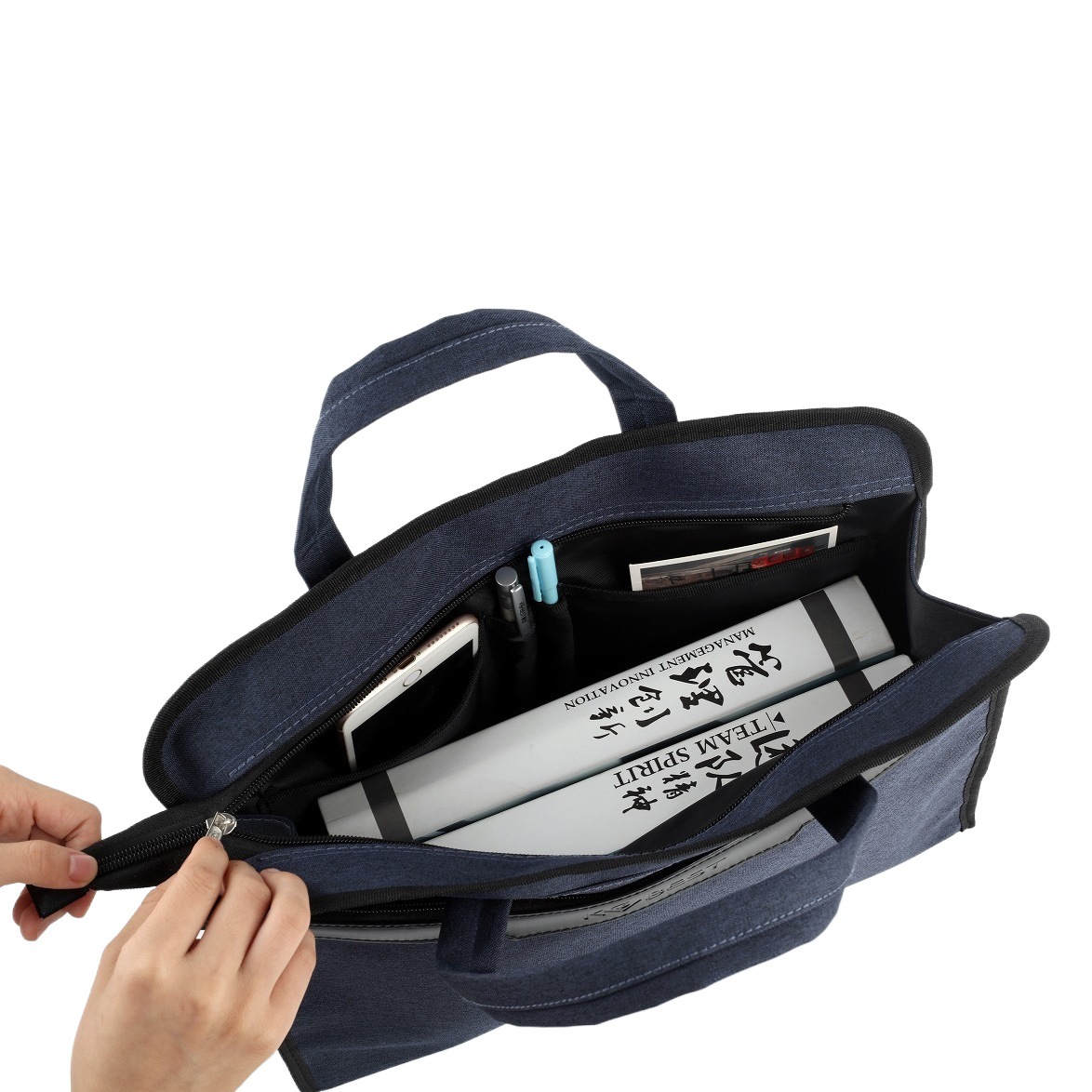 Kangbai Large Capacity Portable Briefcase Office Commuter Universal File Bag Student Multi-function Storage Bag