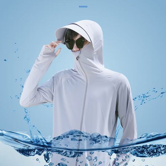 Sun Protection Clothing Men's Breathable Ice Silk UV Protection 2024 New Summer Thin Fishing Men's Hooded Coat