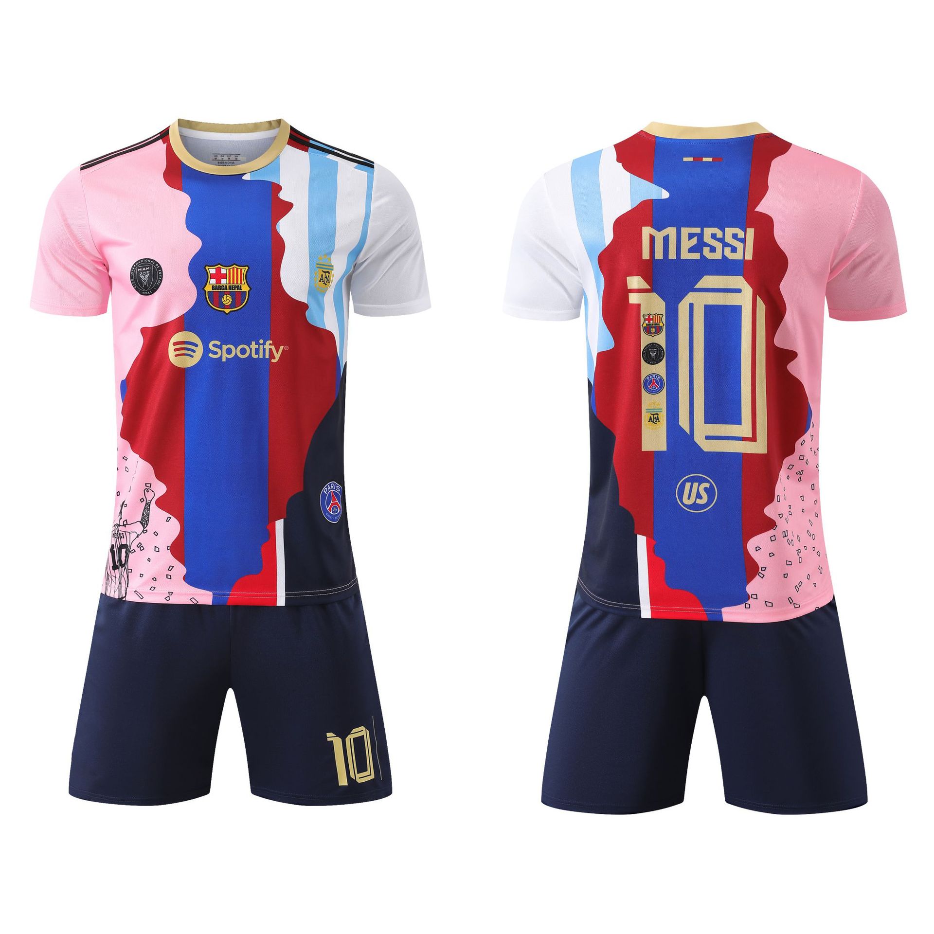 Traje de camiseta de fútbol con número Miami Crescent Neymar Riad C Roman City Harland