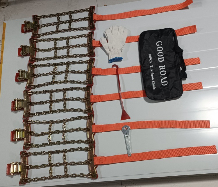 Universal type cross-pattern anti-slip chain for snow and mud, emergency anti-slip chain, customizable, direct from manufacturer