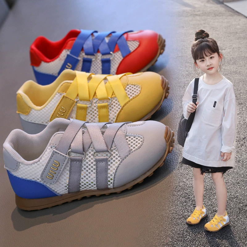 2025 Летняя новая девушка кроссовка немецкая тренировка обувь одиночная сетка мягкая подошва дышащая обувь арганд детская спортивная обувь