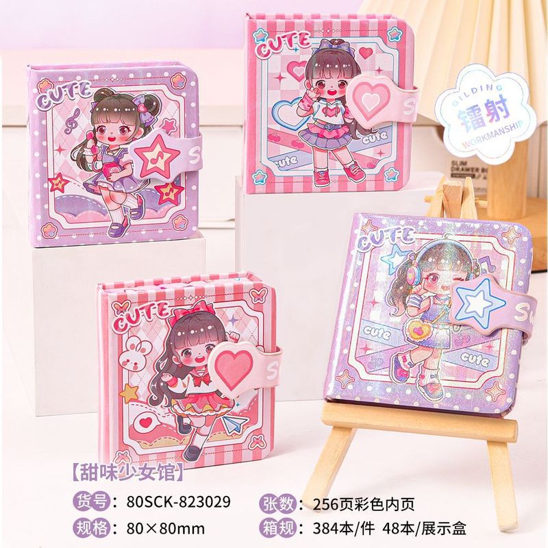 学生用品文房具小プレゼントミニ手帳高颜値カラーページ磁気ボタン本かわいい手帳プレゼント卸売り|undefined
