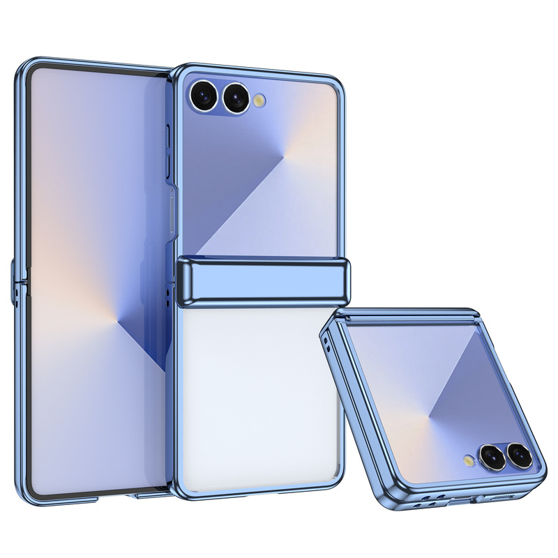 人気のサムスン Z Flip7 携帯電話ケース折りたたみ電気メッキ高精細透明強化フィルムオールインクルーシブヒンジ保護カバー|undefined