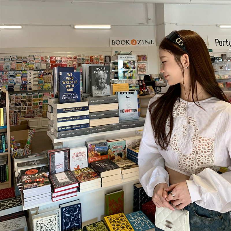 早安樊樊私服 JUE美山茶花!小香镂空露背设计气质短上衣女秋|undefined