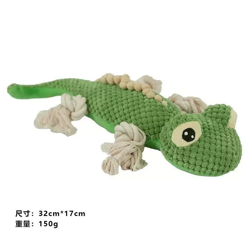녹색 면 로프 도마뱀