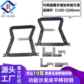 润昇沙发床前后平移铰链 隐形沙发床折叠五金活动床铰链配件C69-1