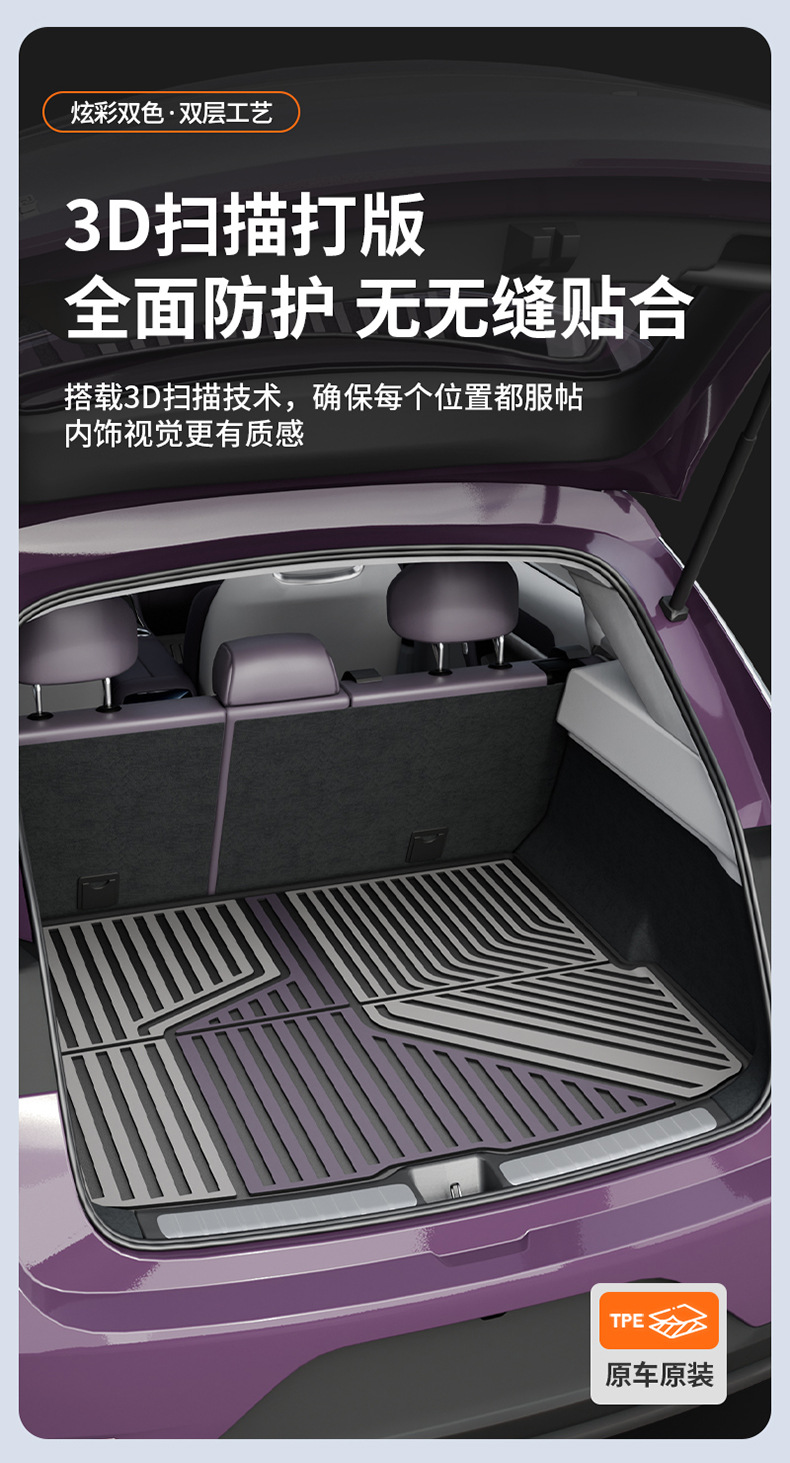 Suitable for Leapmotor A10 B01 C11 B10 C10 C16 D19 Lafa5 Colorful Tpe Car Trunk Mat
