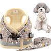 Vest -type reflective plaid dog dog chest strap suite breathable dog rope cat products explosion pet traction rope