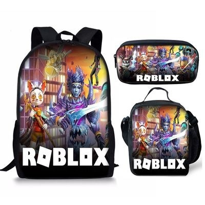 3D 新製品 Roblox 学生スクールバッグ ランチバッグ ペンシルバッグ Roblox プリント バックパック 3 点セット|undefined