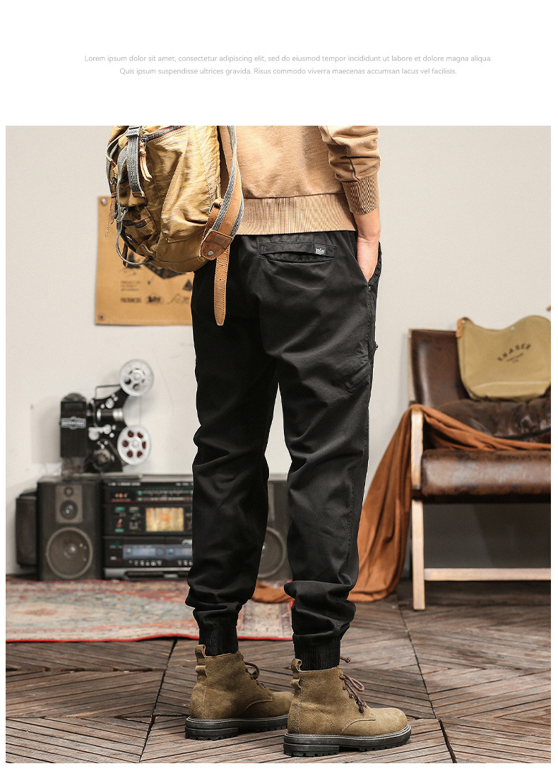 Men's Clothes Cargo Casual Pants Men's Autumn And Winter Fashion Brand Handsome Bundle Feet Multi-pocket Long Pants Men's Pants Wholesale_viptrois.com