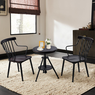 Factory Direct retro industrial style iron Leisure bar table and chair milk tea shop coffee shop lifting bar table round table