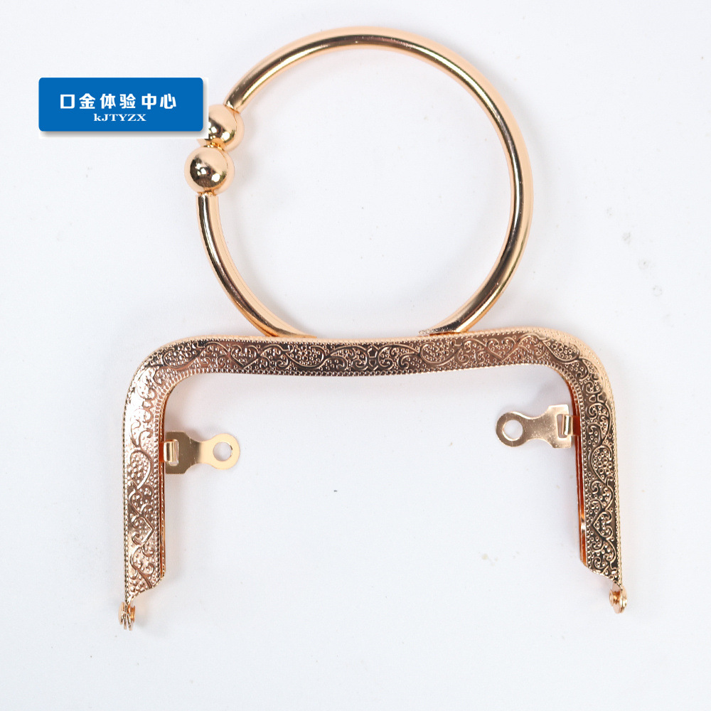 Nuevo: agujero de tornillo de 12.5cm cintura cóncava en relieve pulsera en forma de O oro brazalete creativo bolso de mano