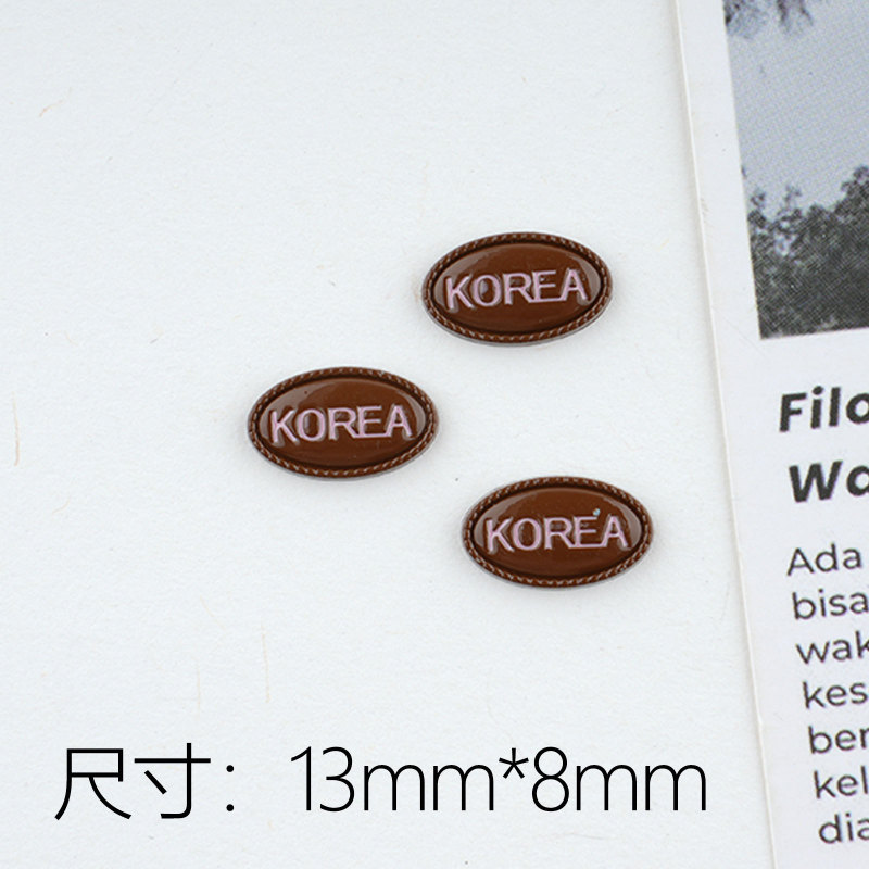 韩国东大门复古彩色英文字母合金配件diy发夹饰品手机壳手工贴片|undefined