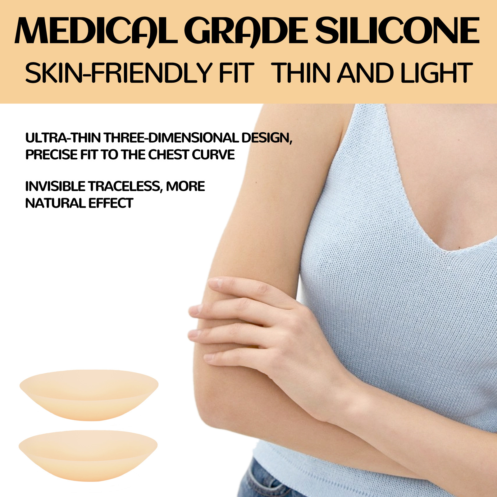 EELHOE silicone point chest patch with no trace, breathable, and converging anti protrusion points to_voghion.com