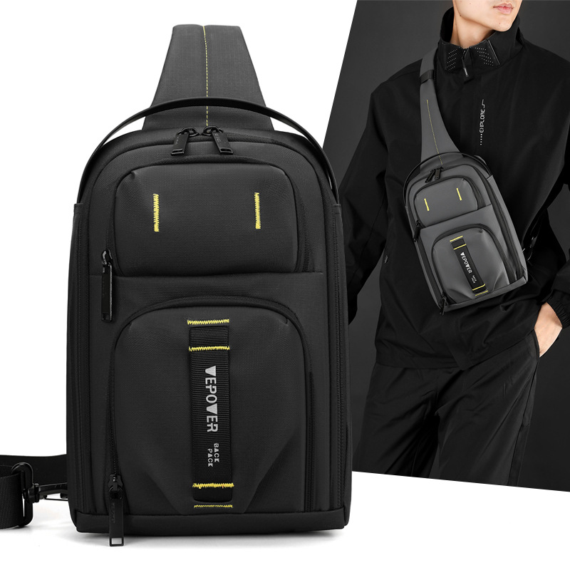 WEPOWER nuevo bolso de pecho de negocios, bolso de mensajero de cercanías, bolso de transporte de salida para hombre, bolso de pecho de viaje al aire libre