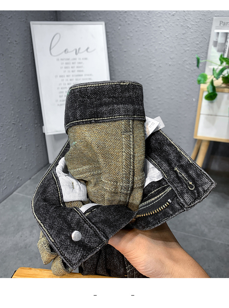 Jeans heren lente en herfst slim fit merkkwaliteit live-uitzending casual broek trend_voghion.com