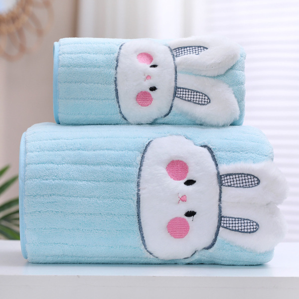 Coral cartoon bath towel