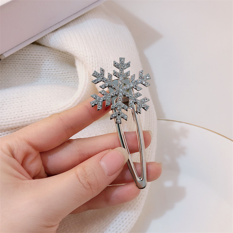 大きいサイズの雪の金属のヘアピンの女性の小さいクリップのアヒルの口は額の前髪を挟みます。|undefined
