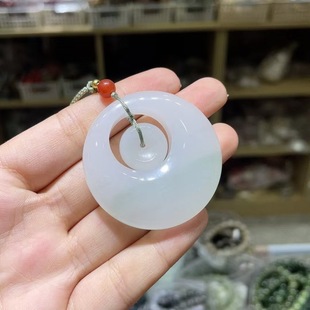 Xinjiang Tianshan Cui Ping An buckle pendant men's and women's Ping An brand jade pendant pendant live distribution