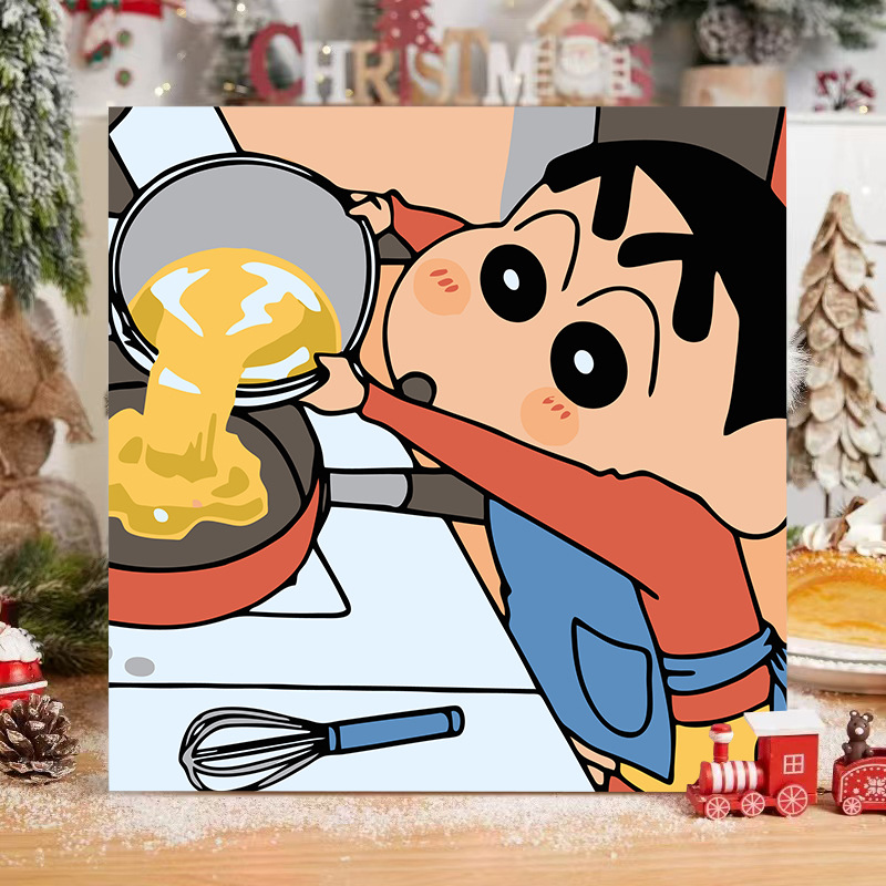 El niño prodigio de Nezha Naohai Diy pintura al óleo digital para colorear a mano Anime Ao Bing Nezha pintura al óleo pintura decorativa