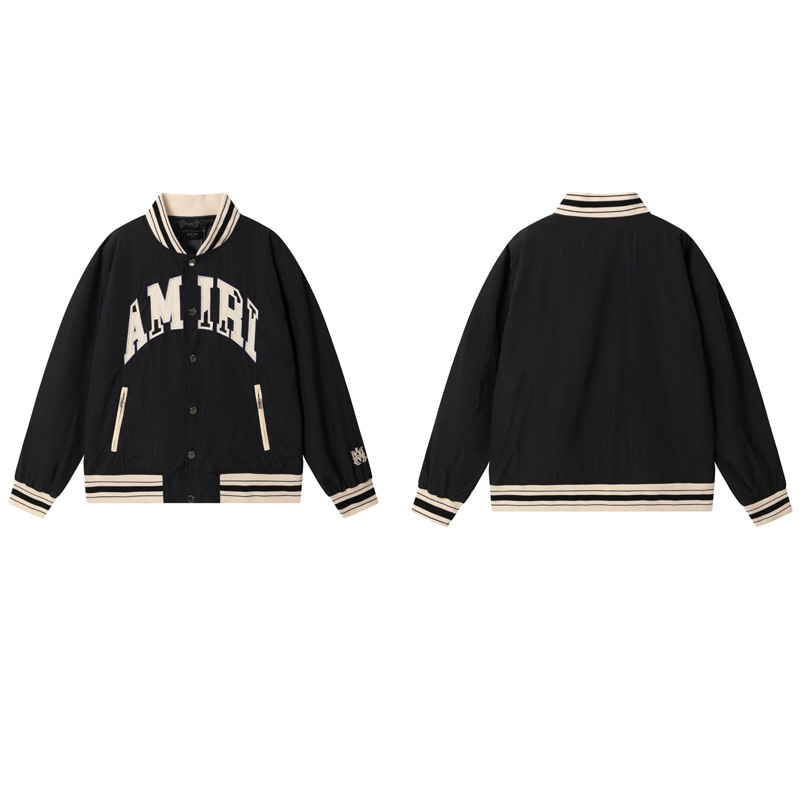 Versión correcta JBAMIRI hueso bordado impresión piloto chaqueta casual de los hombres y las mujeres uniforme béisbol invierno