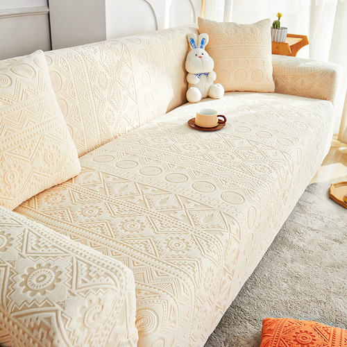 Jacquard Velvet Sofa Cover Anti-Cat Scratch All-Inclusive Universal Cover Bohemian Sofa Cover Cover Sofa Cushion Universal Type for All Seasons