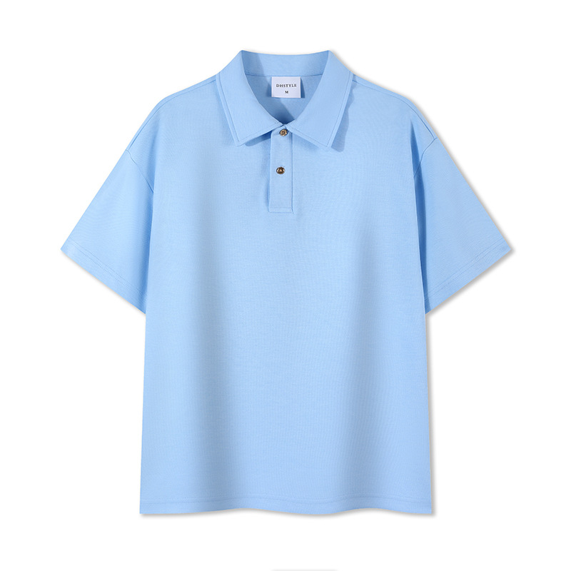 270g pesado comercio exterior transfronterizo tamaño europeo hombre verano camisa de polo de manga corta ropa de trabajo logo personalizado camisa polo