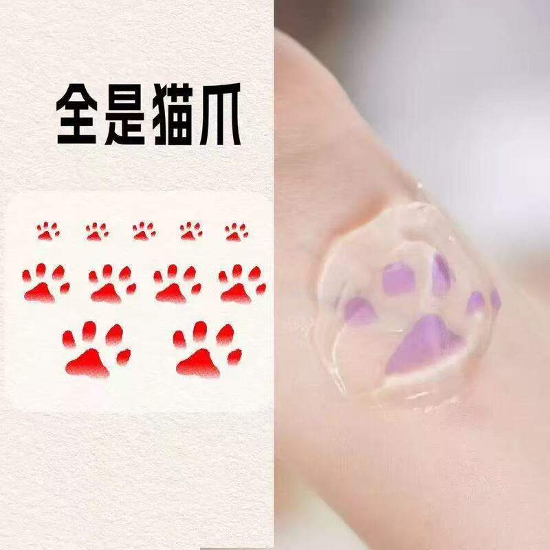 Popular Temperature-Changing Cat Paw Tattoo Stickers, Cute and Girly, Tiktok Trending, Cat-Themed, Temperature-Sensitive, Color-Changing, Dynamic and Fun Popular Temperature-Changing Cat Paw Tattoo Stickers, Cute and Girly, Tiktok Trending, Cat-Themed, Temperature-Sensitive, Color-Changing, Dynamic and Fun