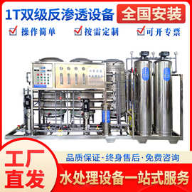 1T吨 双级反渗透水处理设备小型净水器工业高效水净化系统直饮水