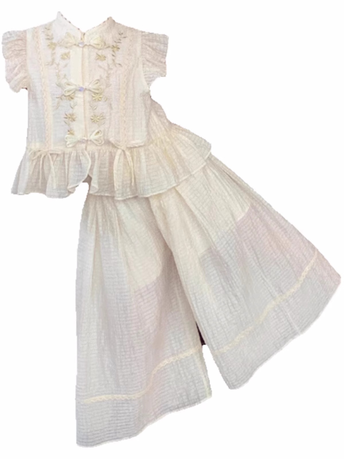 Nuevos trajes chinos para niñas Hanfu 2025 verano nuevo traje Tang de manga corta puede usar trajes de rendimiento de estilo chino todos los días