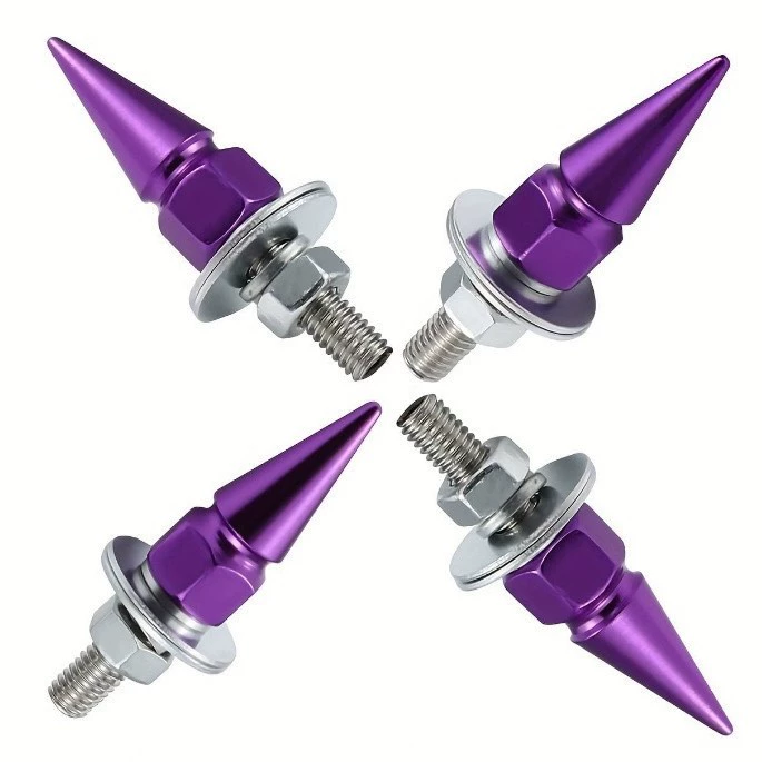 Универсальные крепежные гайки для номерных знаков, винты и гайки из нержавеющей стали, заглушки для винтов основания номерного знака, наконечники для номерных знаков из алюминиевого сплава