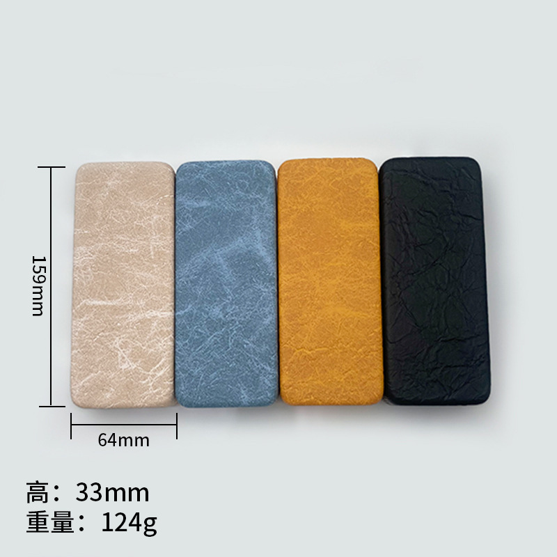 2026 nueva caja de gafas de sol de moda de cuero de dos colores bolsa blando miopía caja de ojos conjunto completo de bolsa de espejo tela