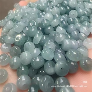A-Grade Abacus Beads Large Hole Drum Beads Loose Beads Oil Green Lucky Flower Running Ring Bracelet Necklace DIY Handmade