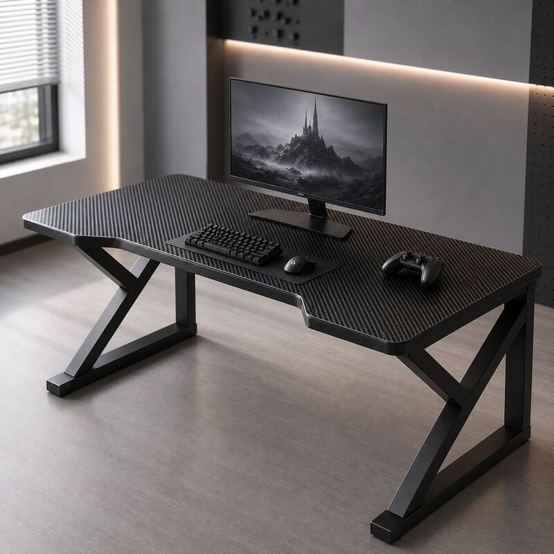 Carbon Fiber Color Computer Gaming Table Home Office Study Table Bedroom Desk Large Desktop Computer Table Carbon Fiber Color Computer Gaming Table Home Office Study Table Bedroom Desk Large Desktop Computer Table