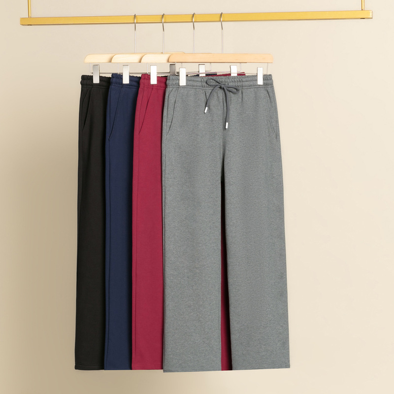 2016 Spring Women's Sports Pants High Waist Large Size Casual Pants Solid Color Cotton Sweatpants for Middle-Aged and Elderly Mothers