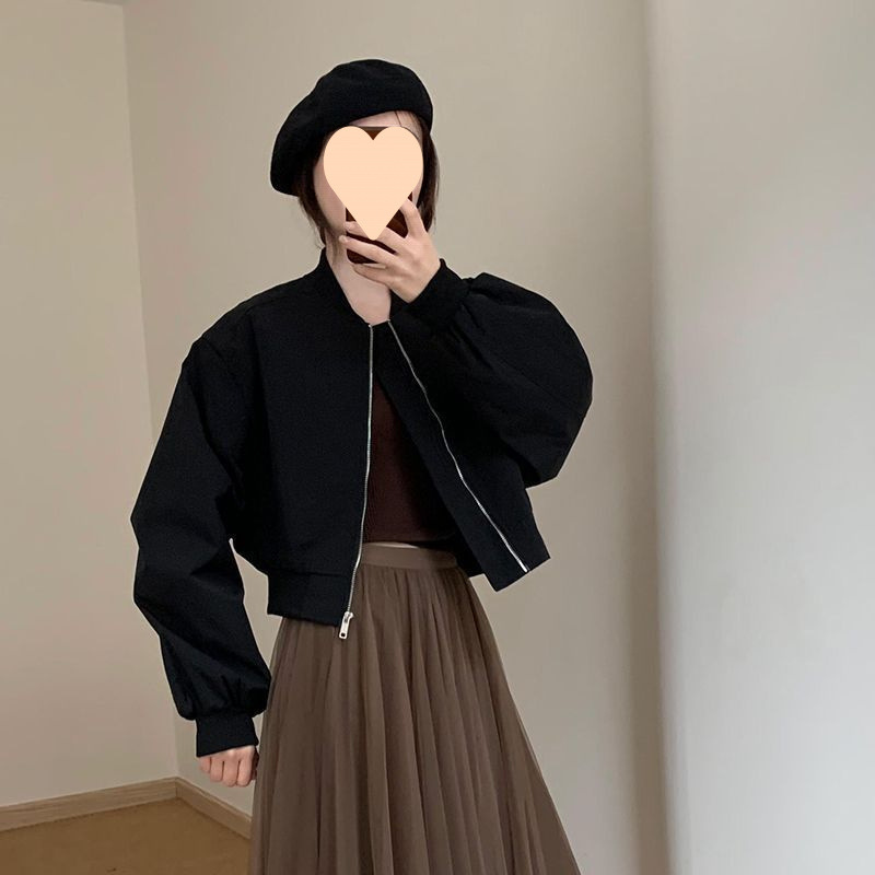 气质时尚小个子棒球服2025秋新款韩版显瘦设计短款百搭上衣外套女|undefined