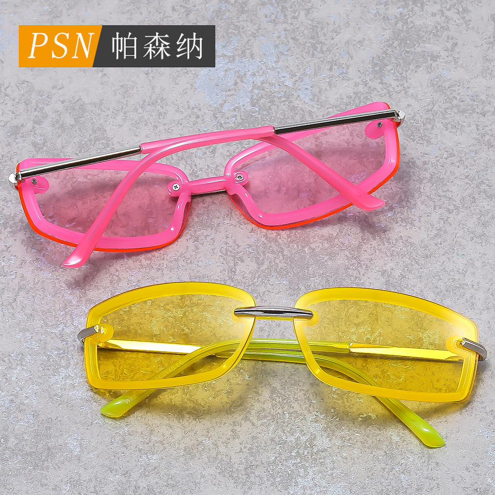 2023新款多巴胺时尚穿搭墨镜Y2K甜酷潮流太阳镜出游防晒太阳眼镜