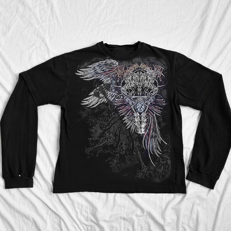 2025 Autumn European and American Women's Long-Sleeved T-Shirt New Style Loose Fake Two-Piece Long-Sleeved Round Neck Long-Sleeved Retro Printed T-Shirt 2025 Autumn European and American Women's Long-Sleeved T-Shirt New Style Loose Fake Two-Piece Long-Sleeved Round Neck Long-Sleeved Retro Printed T-Shirt