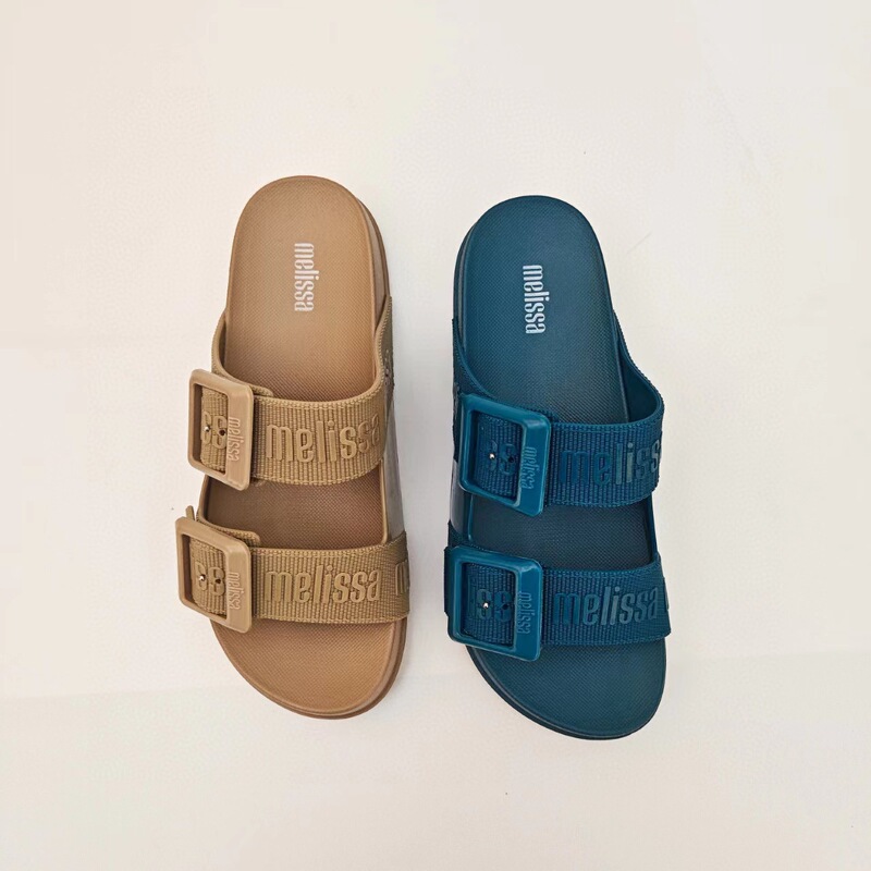 New Melissa Double Buckle Thick-Soled Women's Slippers Birkenstock Shoes Women's Beach Thick-Soled Flip-Flops Fragrant Shoes for Women New Melissa Double Buckle Thick-Soled Women's Slippers Birkenstock Shoes Women's Beach Thick-Soled Flip-Flops Fragrant Shoes for Women