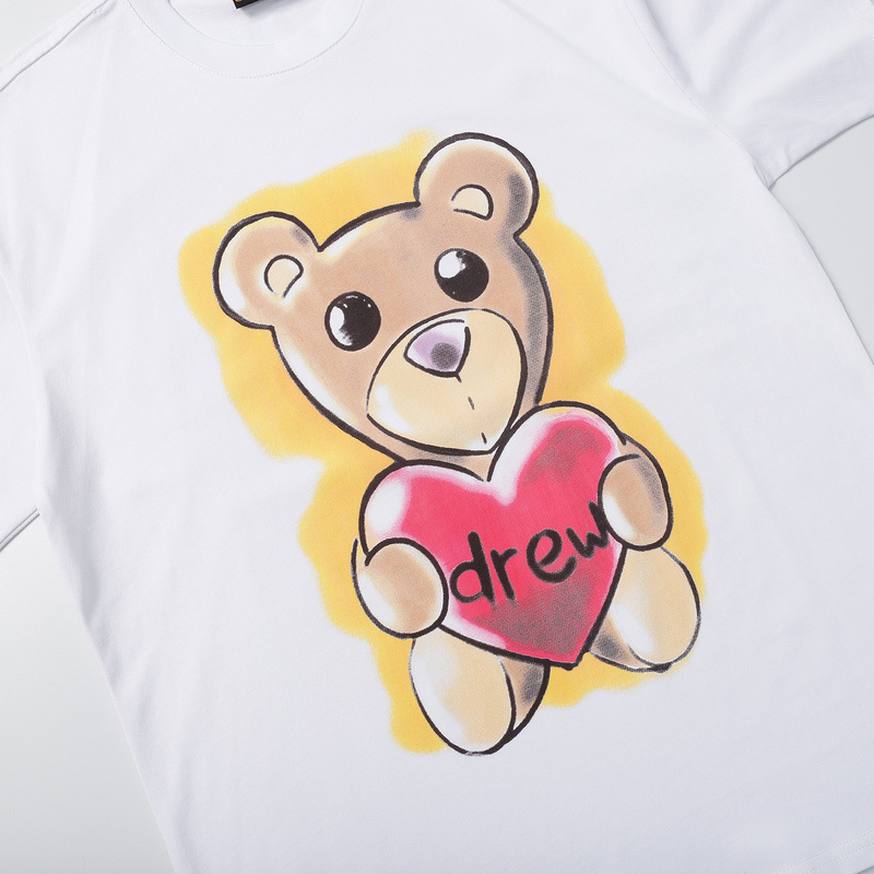 高バージョン。クロスボーダーカップル春夏新作DREW漫画シリーズ多用途カジュアルで快適な半袖Tシャツ|undefined