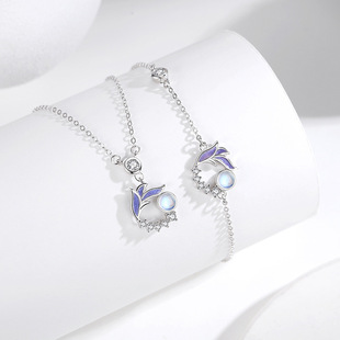 Chang'an Qimeng suit necklace girls' high-grade Korean style new student girlfriends elegant all-match titanium steel clavicle chain